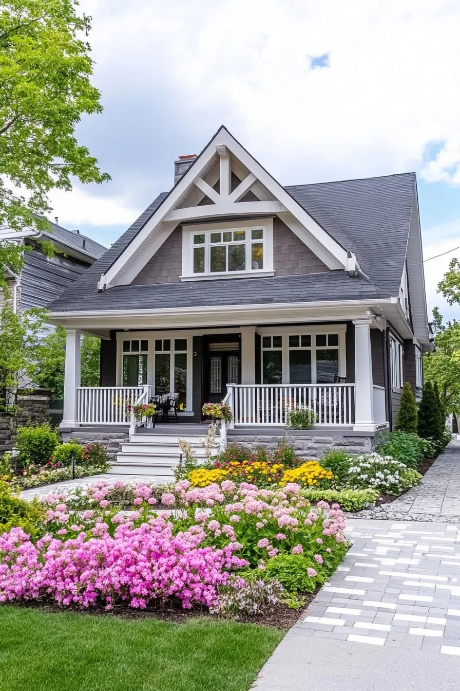 Craftsman House With a Lush Garden