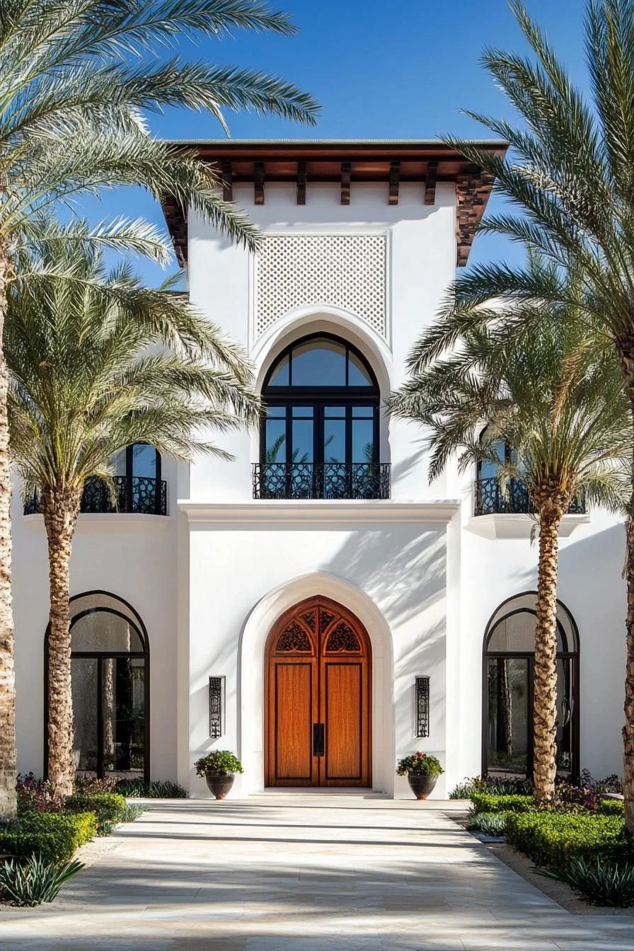 Tall Architecture Rising Among Palms