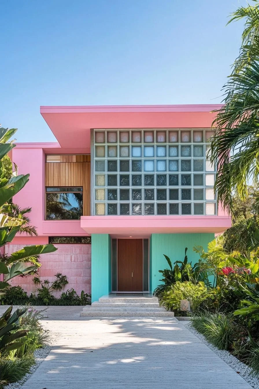 Pink and Mint Under the Palms