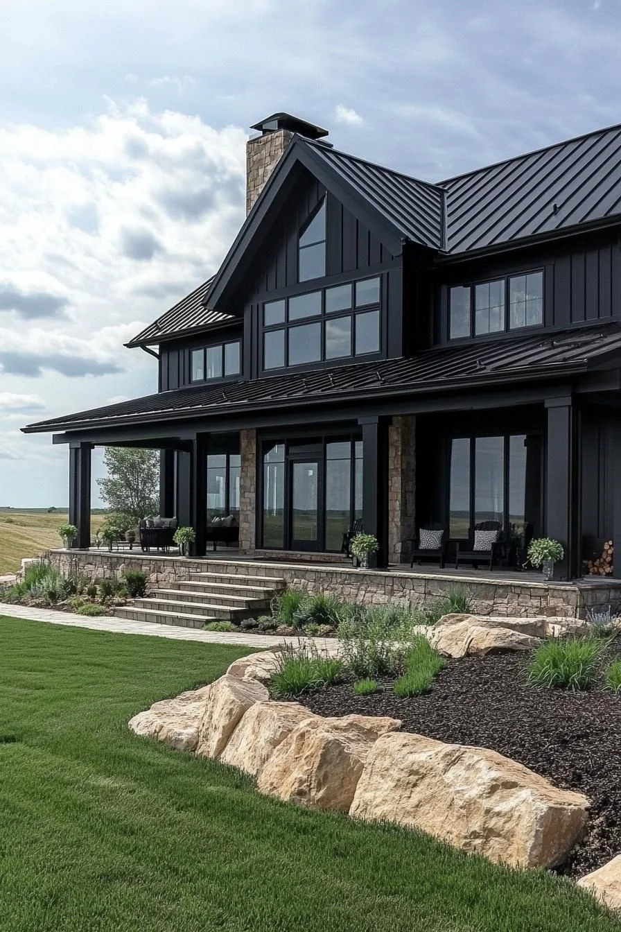 A Charcoal House With Bold Character