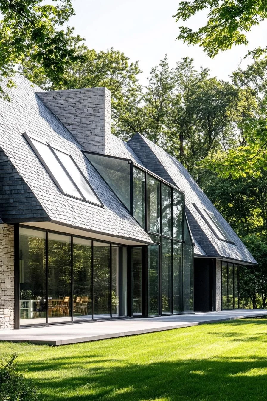 Shingled Long House with Statement Windows