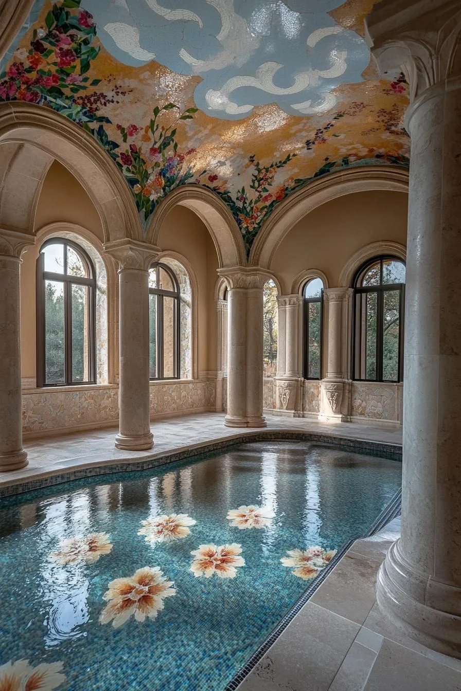 Indoor Oasis Filled With Floral Touches