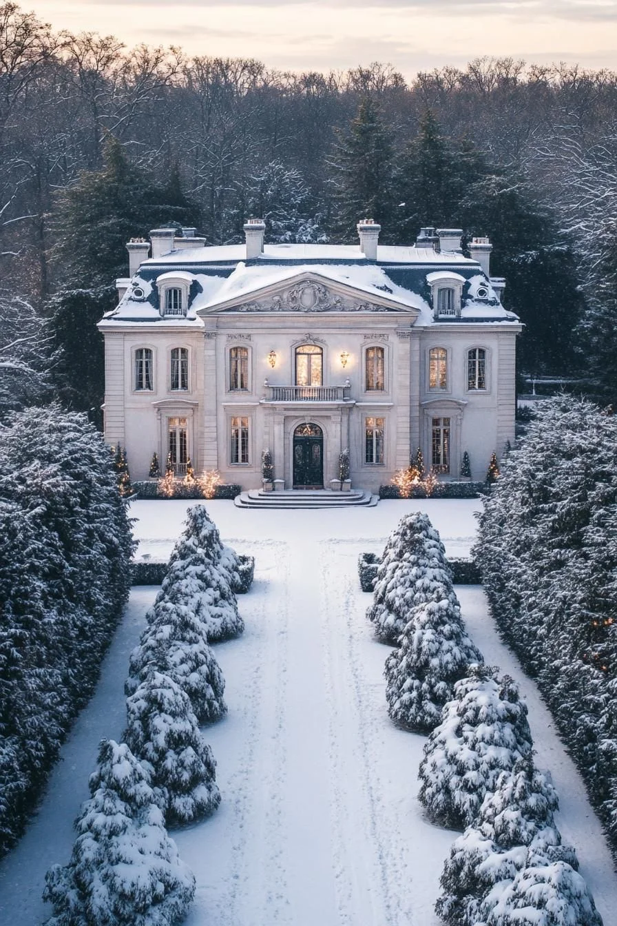 Winter’s Grand Frosted Mansion