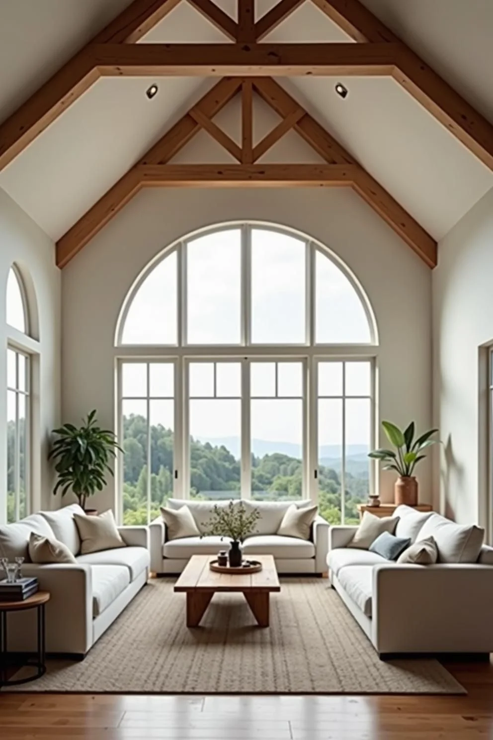 Loft Design with Sunlight and Skyline Views