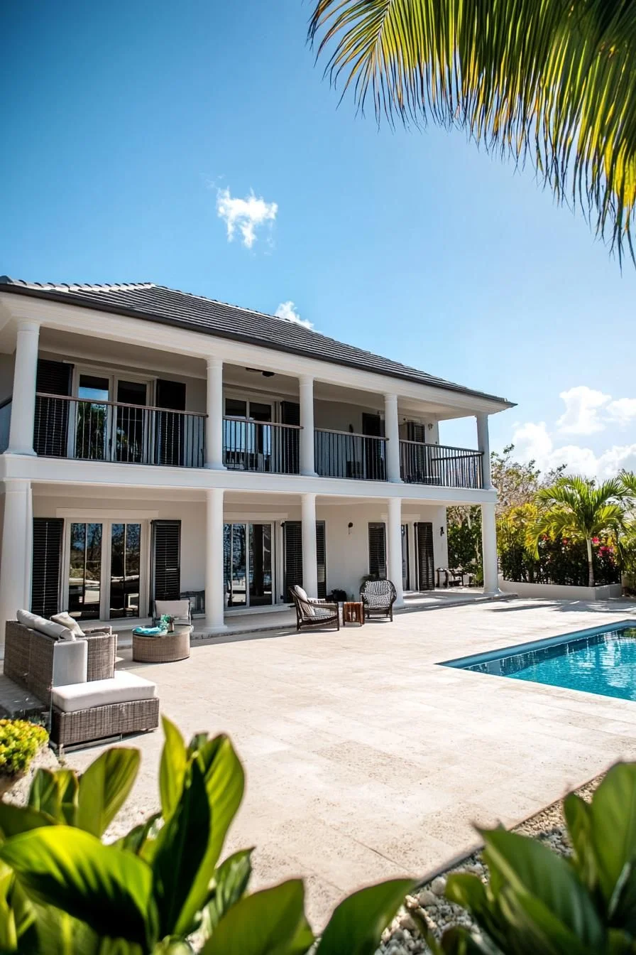 A Colonial Home With a Poolside View