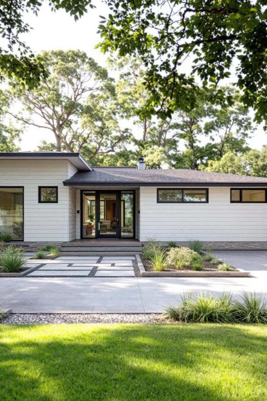 Sunny Rancher with a Geometric Entryway