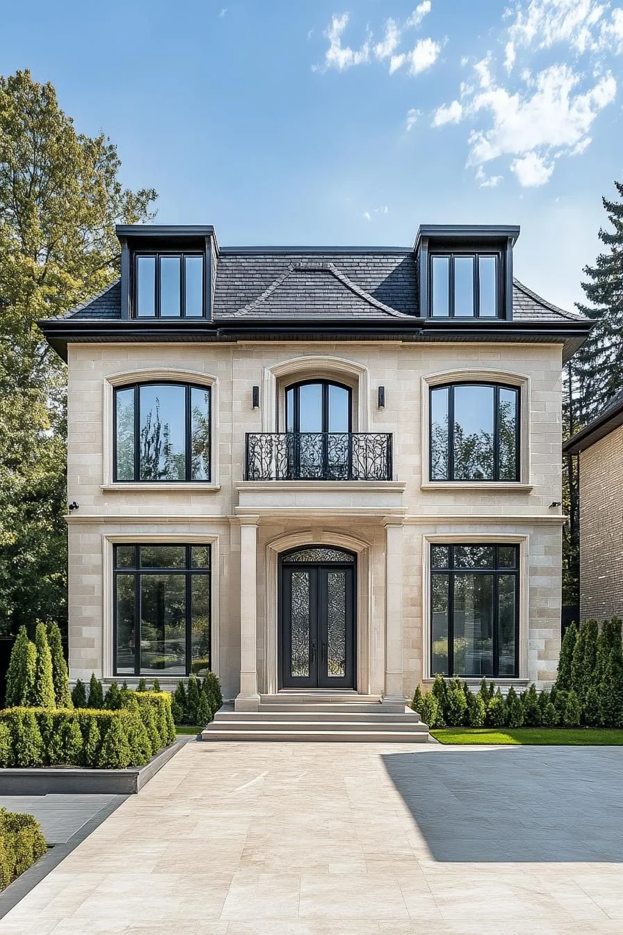 A Modern Neoclassical Home with Symmetrical Charm
