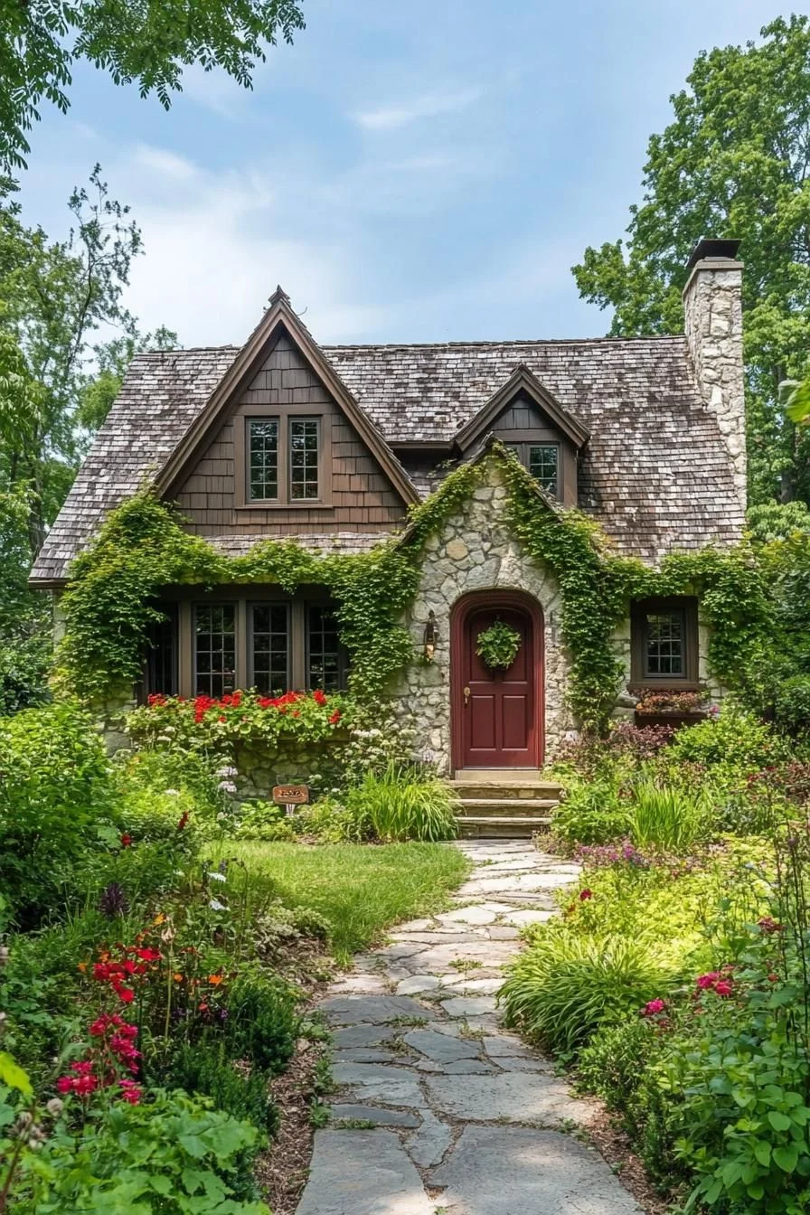 An Enigma Cottage Carpeted in Ivy