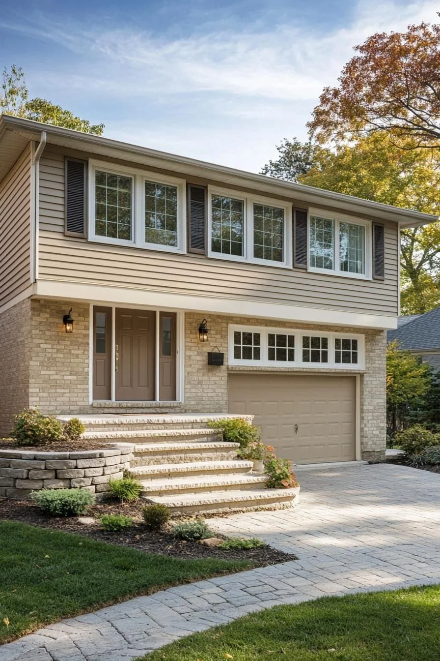 A Brick Home With a Split Level Twist