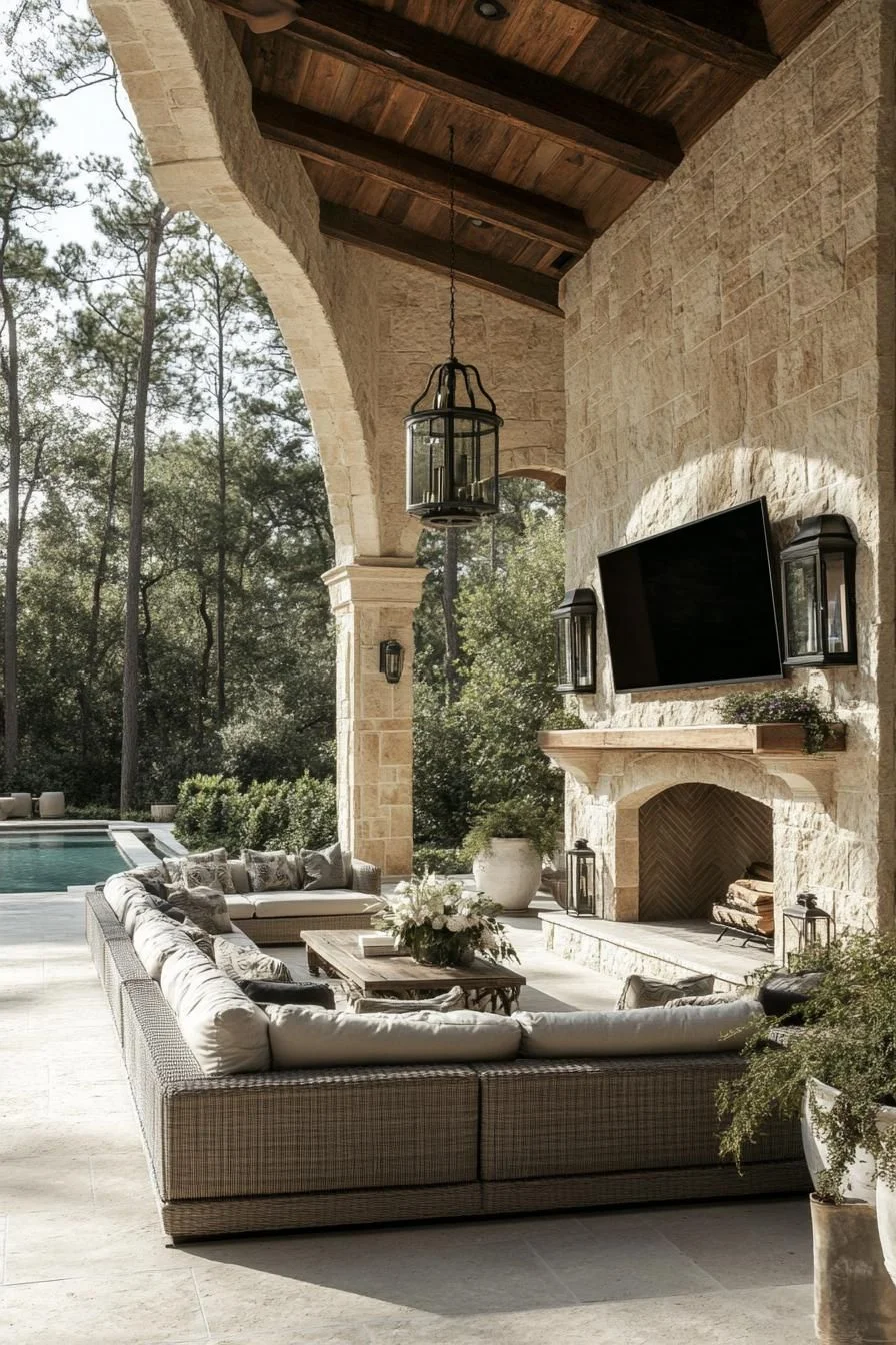 Stone Serenity: A Lavish Outdoor Alcove