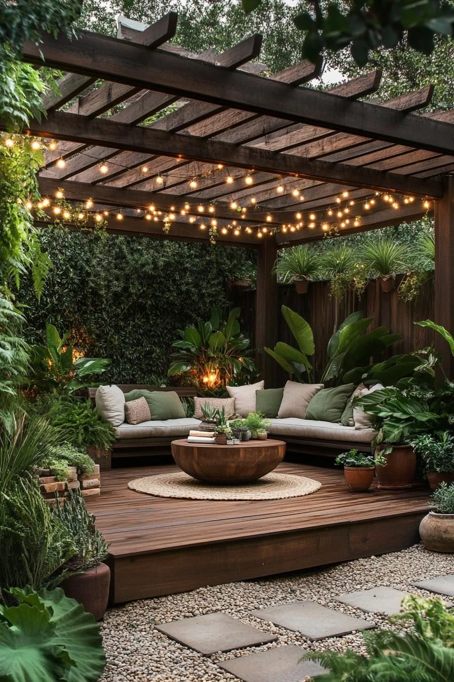 Twinkle Haven: An Enchanting Evening Patio