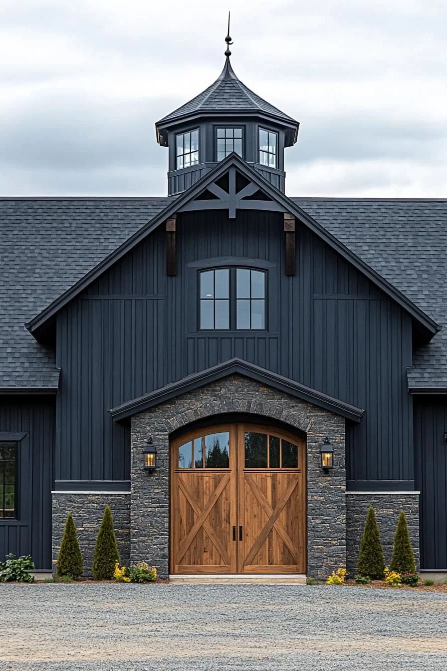 Farmhouse Barn Design With Cupola Peak
