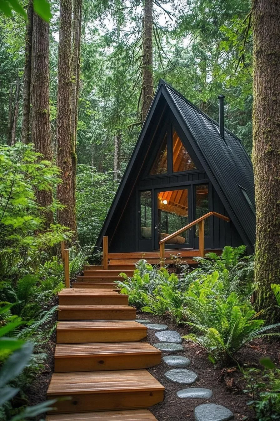 A Woodland A-Frame Cabin With Character