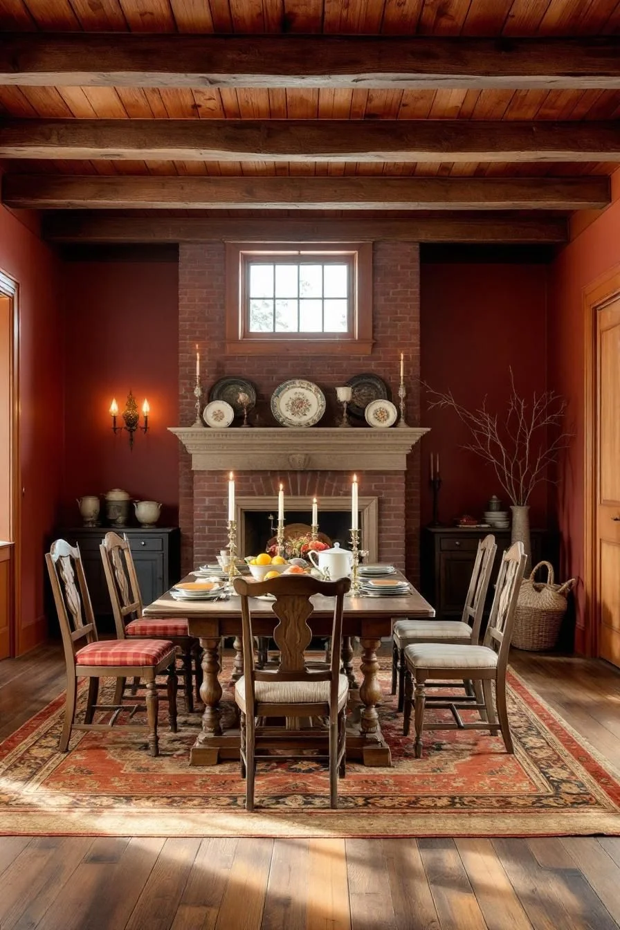 Rugged Charm in Deep Red Tones