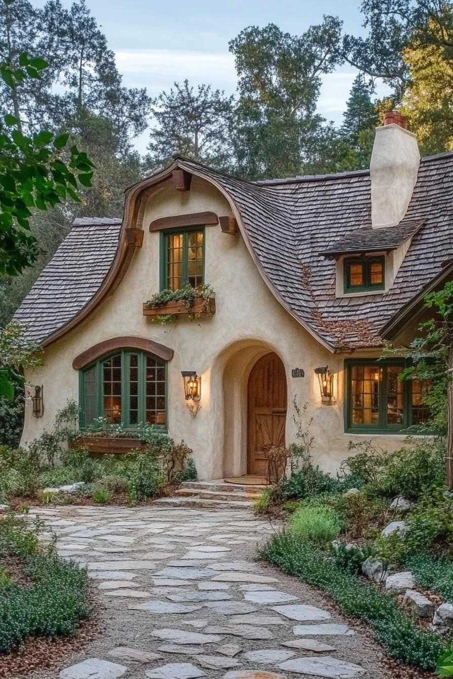 A Curved Cottage Among the Ferns