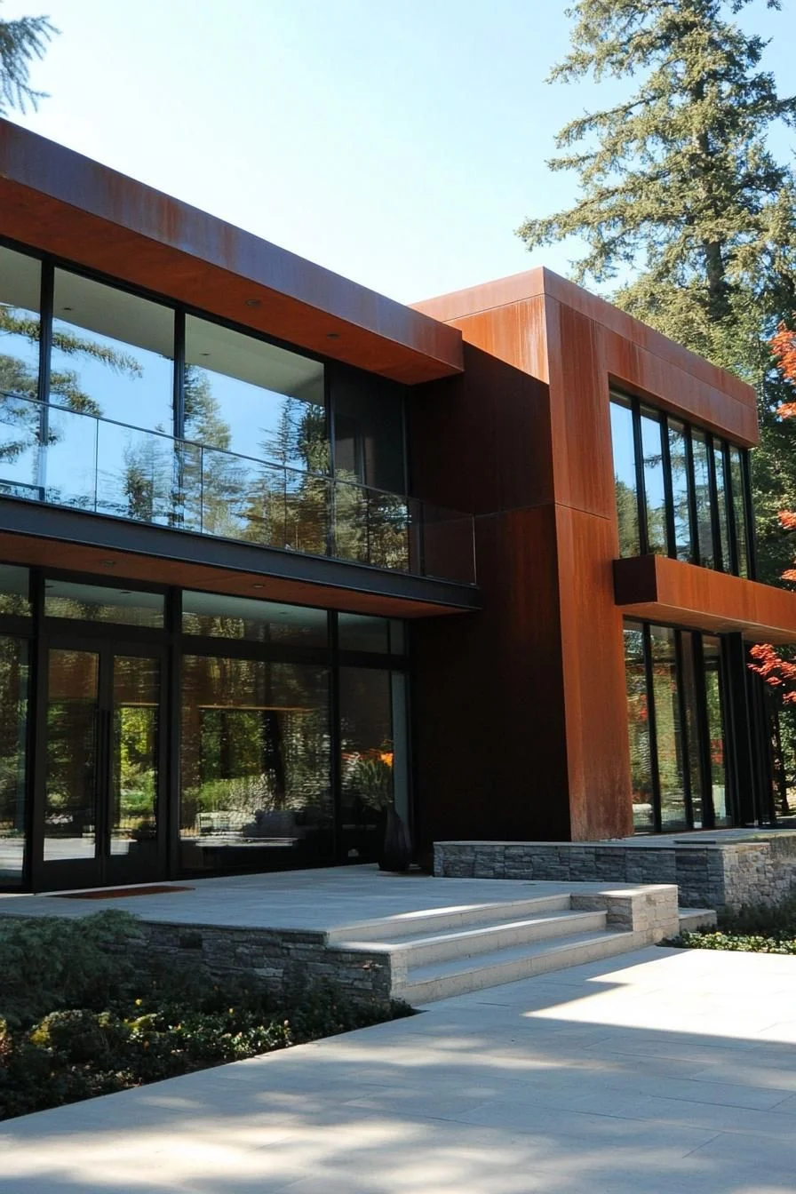 A Copper-Clad Retreat by the Forest