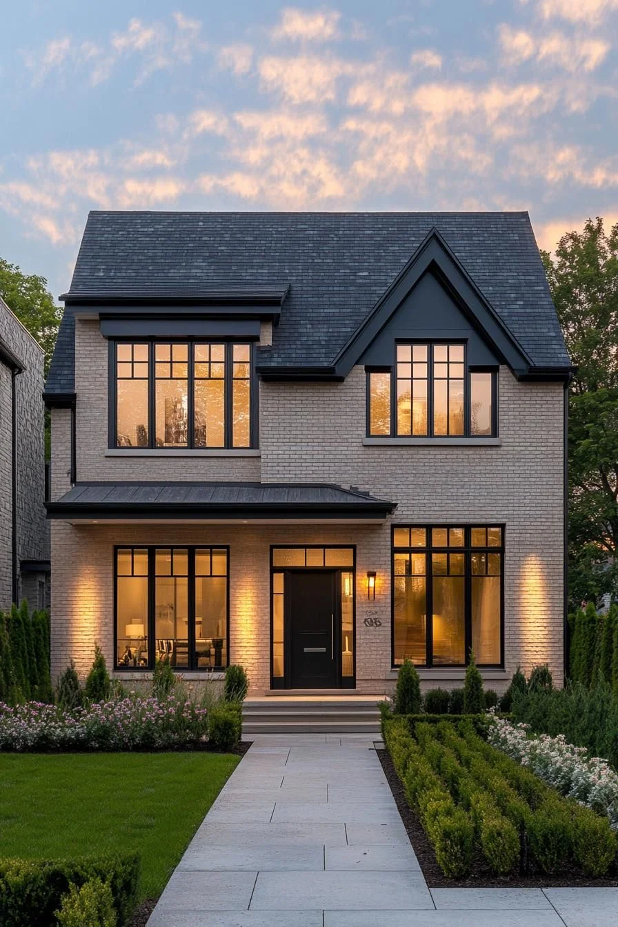 Suburban Elegance as the Sun Sets