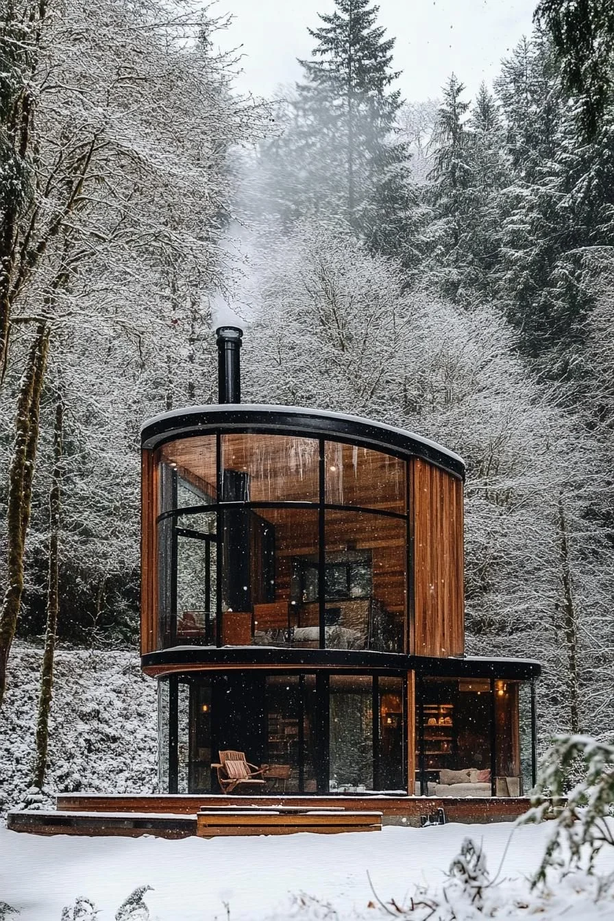Curved Winter Wonder-Lodge Design