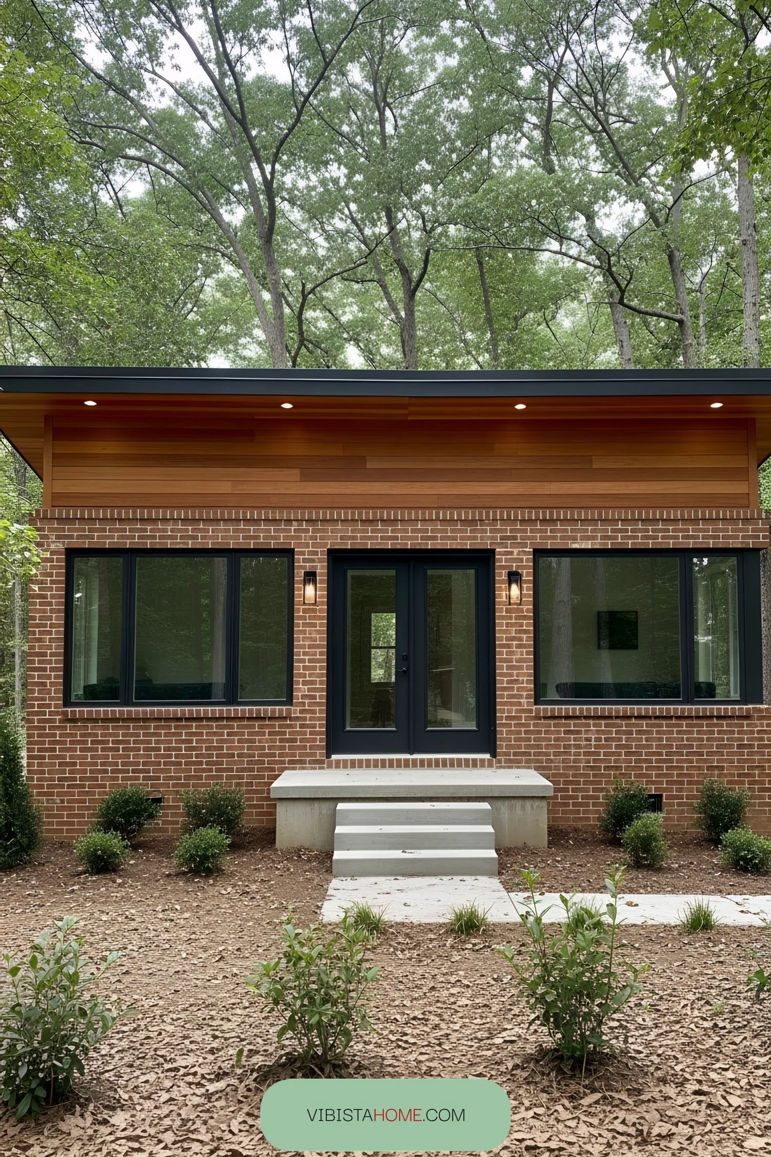 A Cottage Joining Brick and Wood