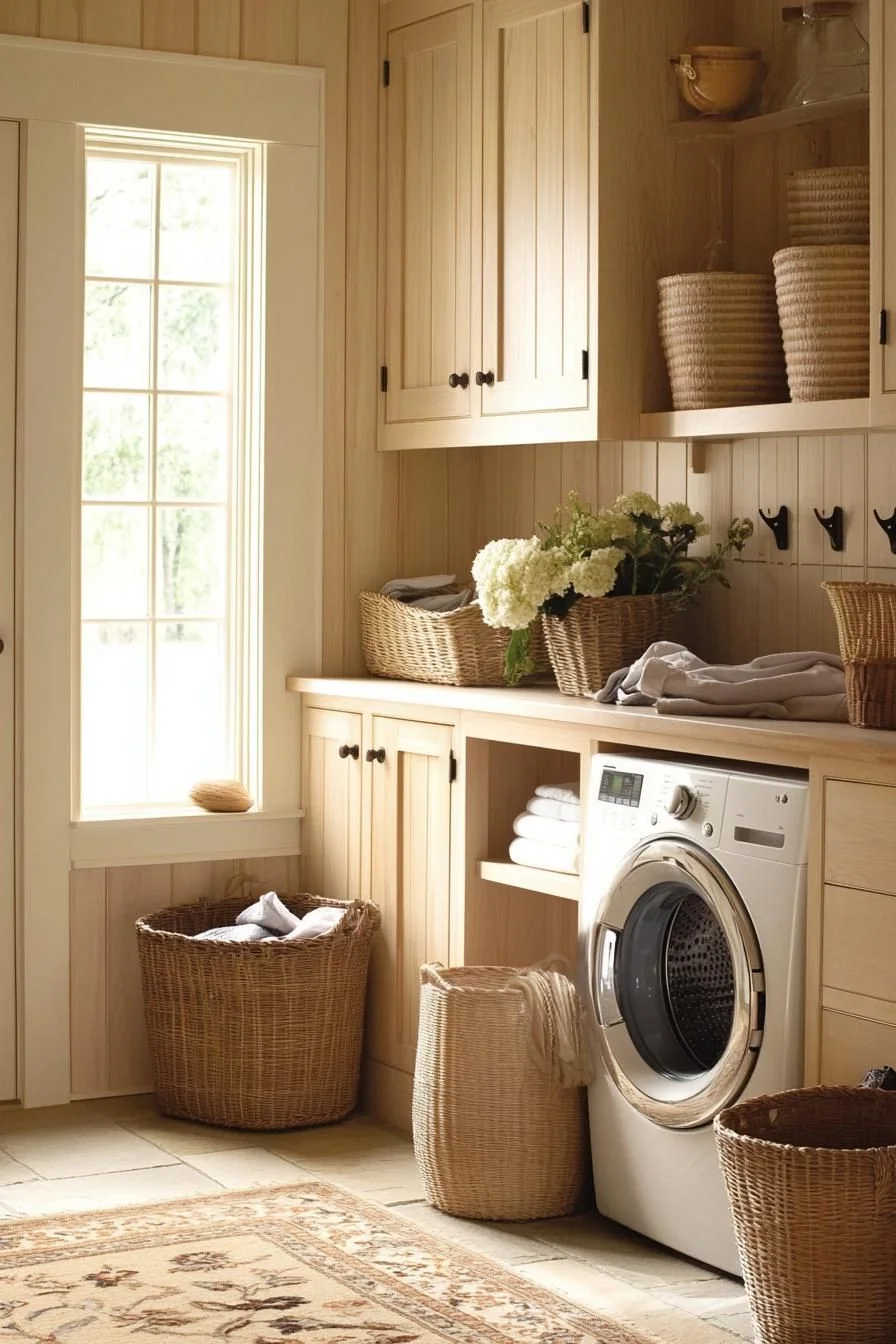 Bright Sunlit Laundry Nook
