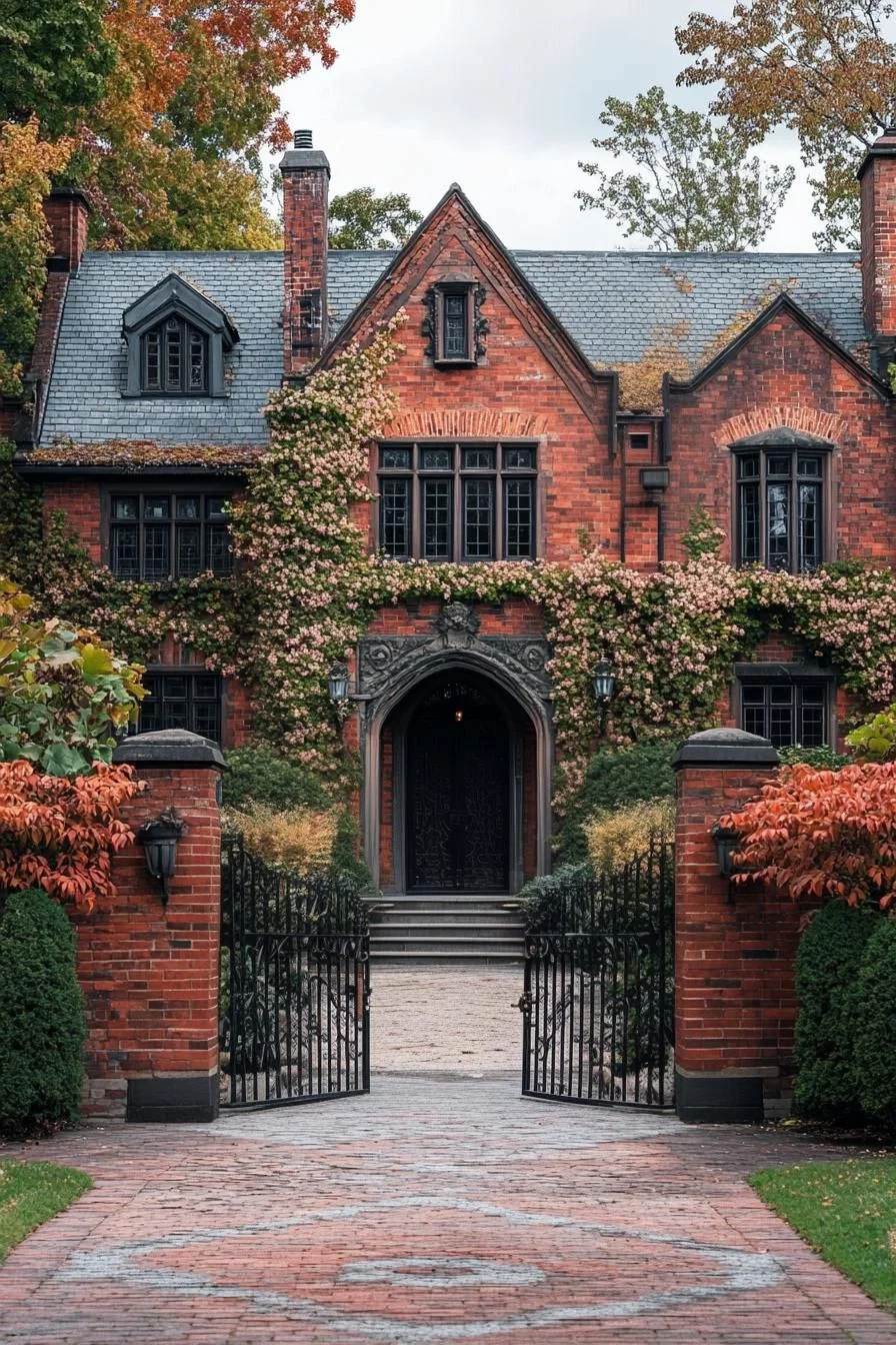 Red Brick Manor With Vintage Flair