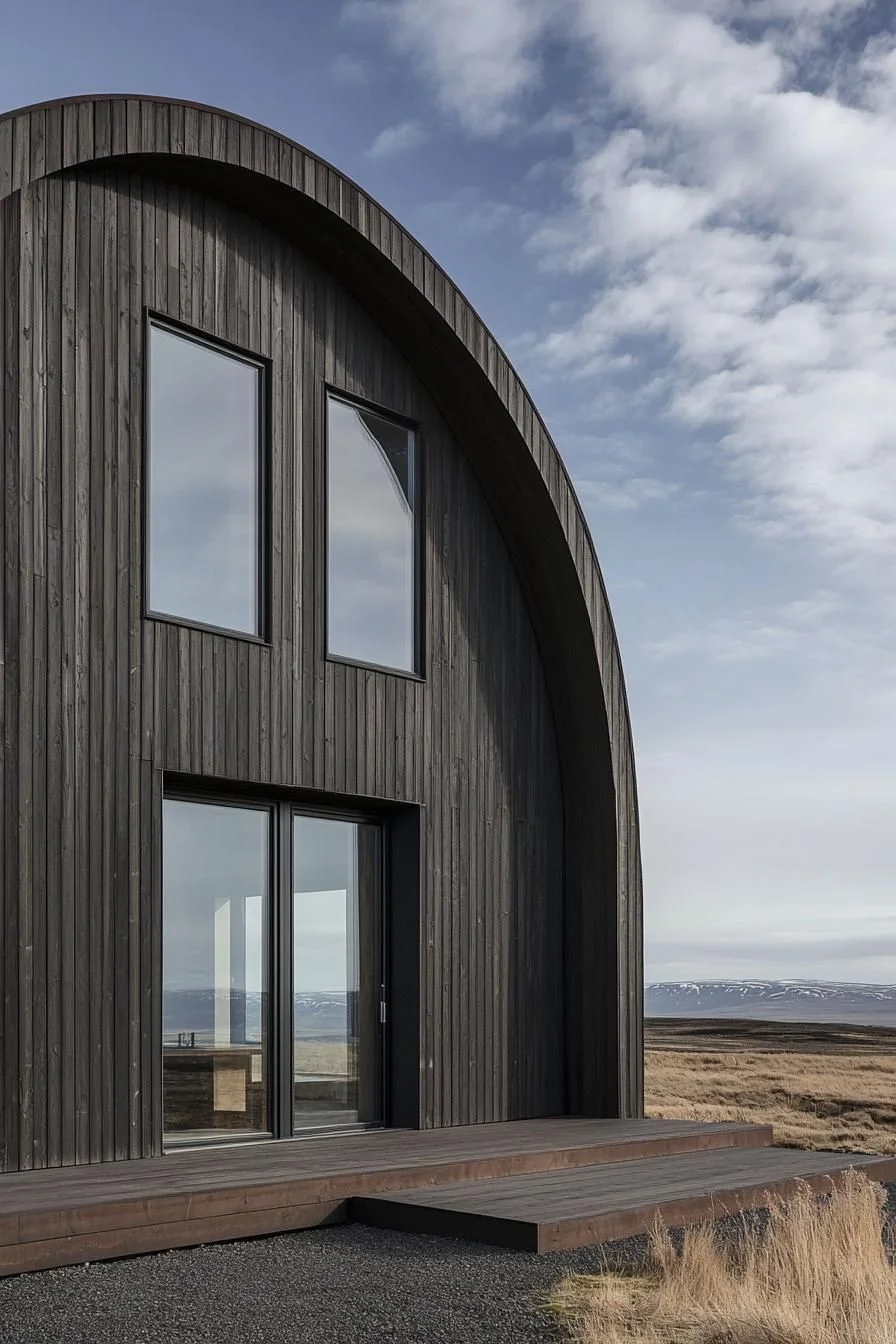 A Wave-Shaped Wooden Structure