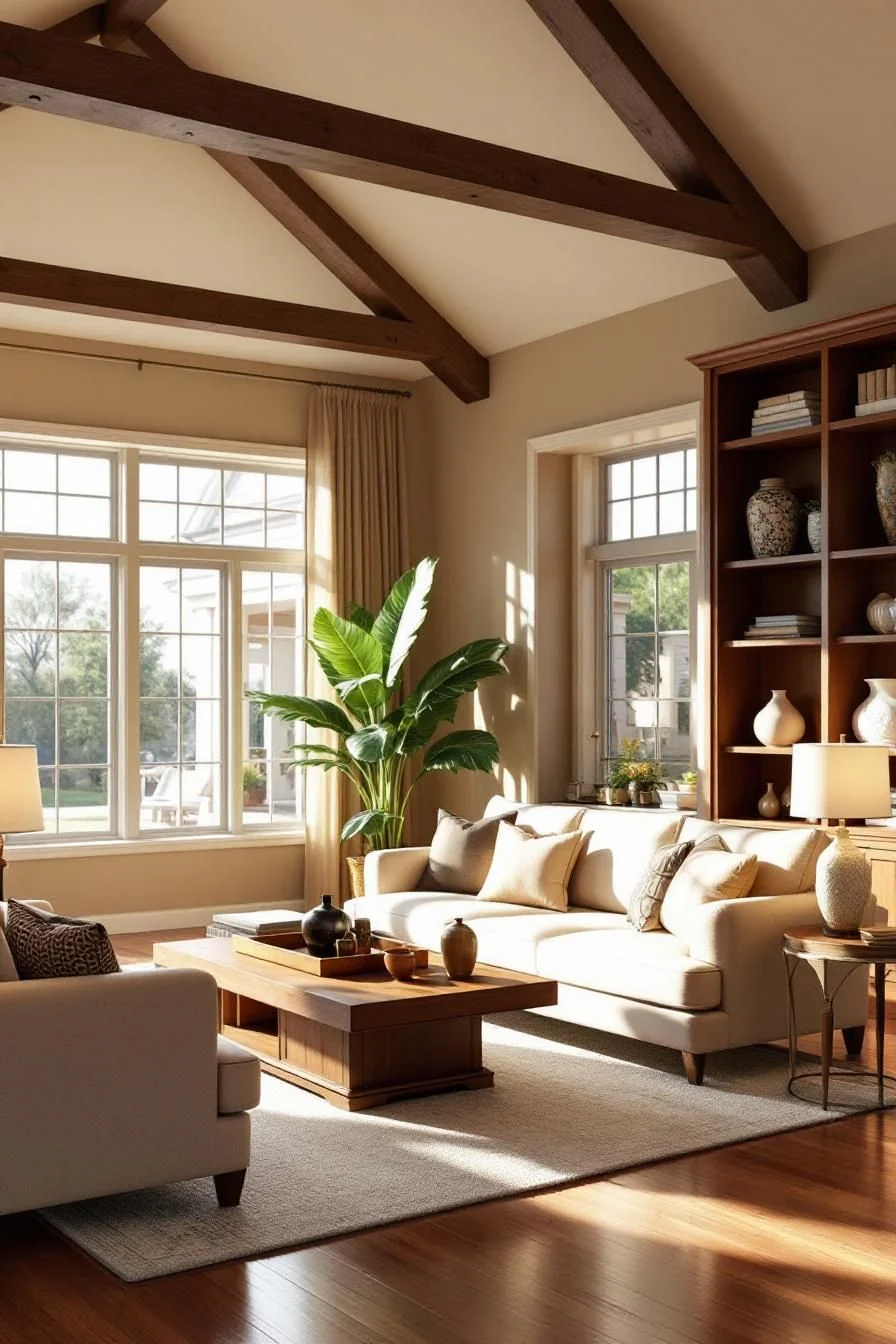 Open Sightlines and Sunlit Colonial Rooms