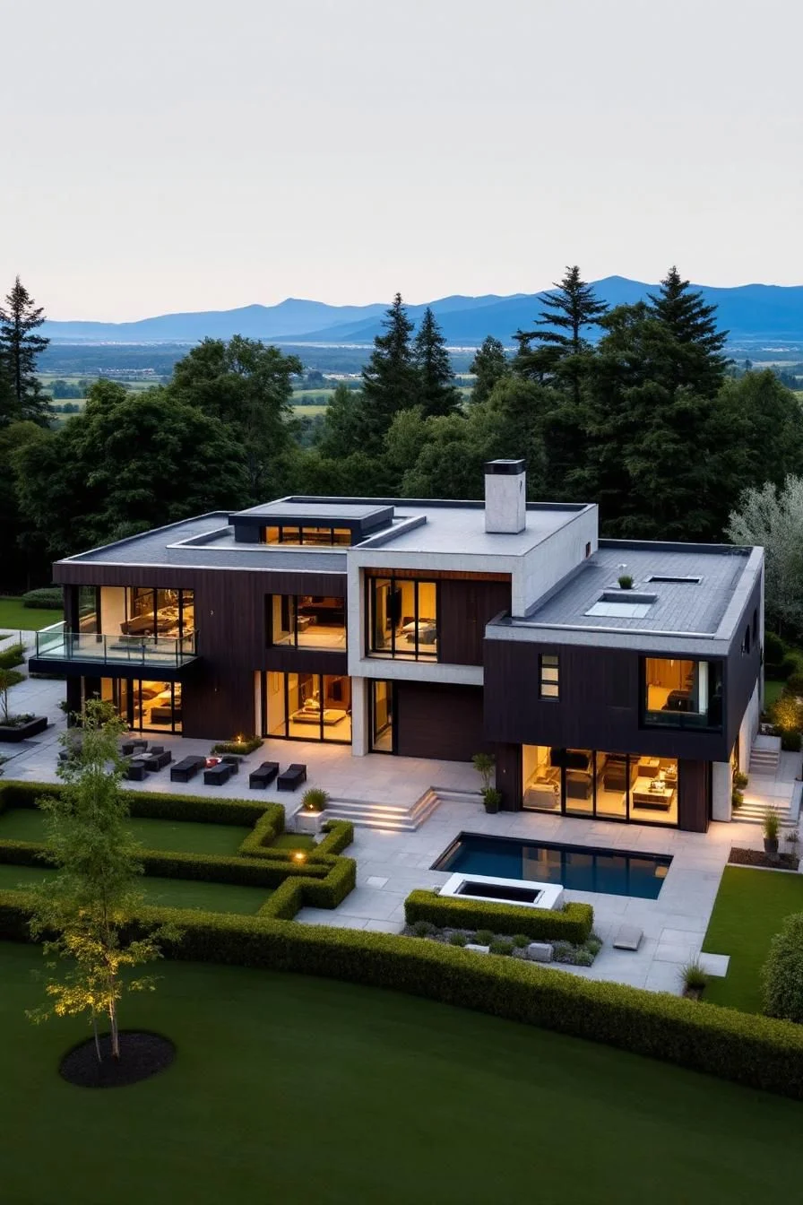 A Contemporary Cube With a Scenic Backdrop