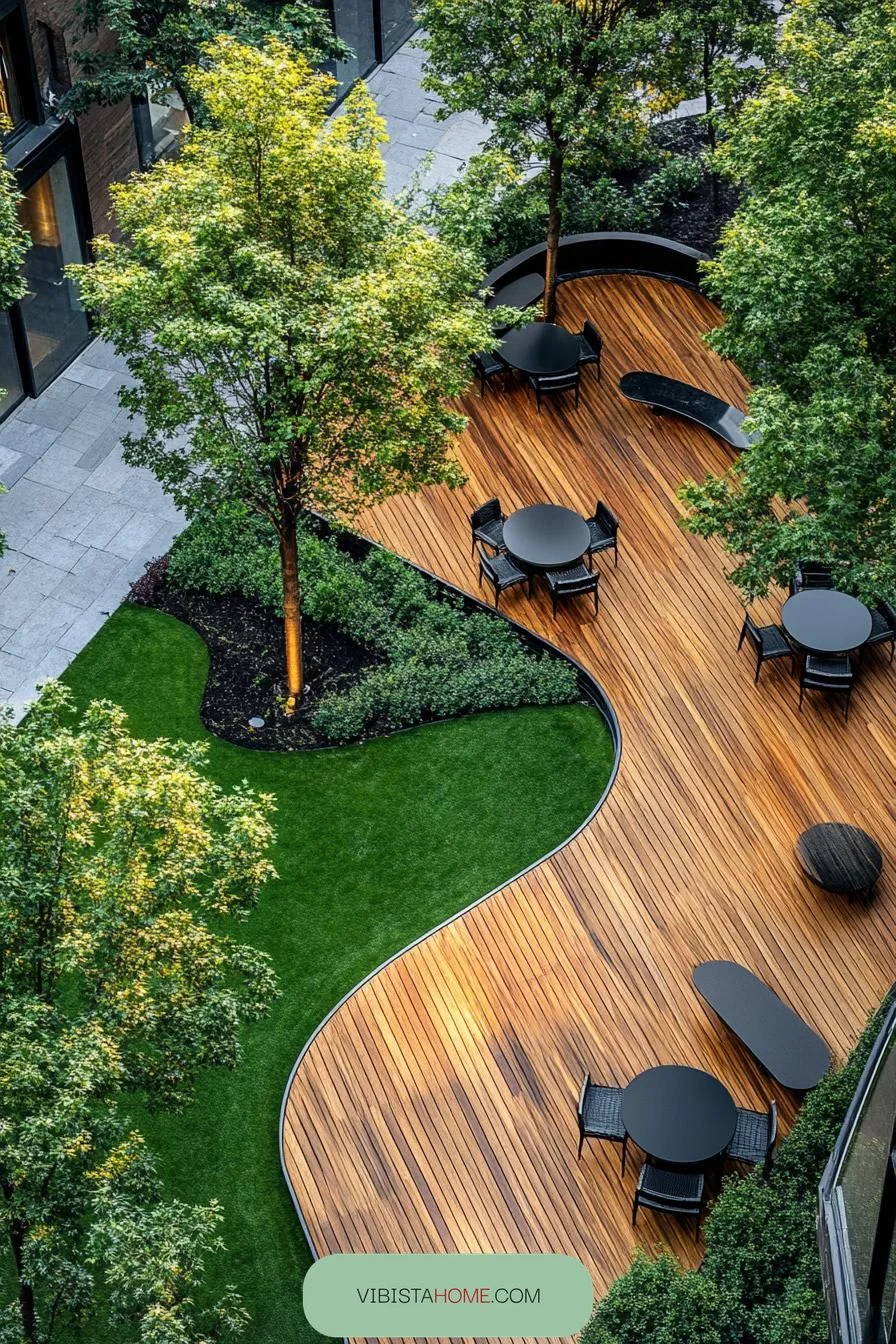 Serene Swirl Through Verdant Hues