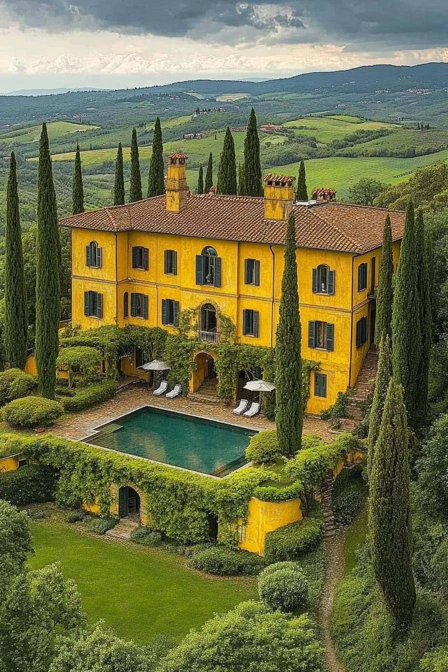 A Yellow-Accented Italian Villa