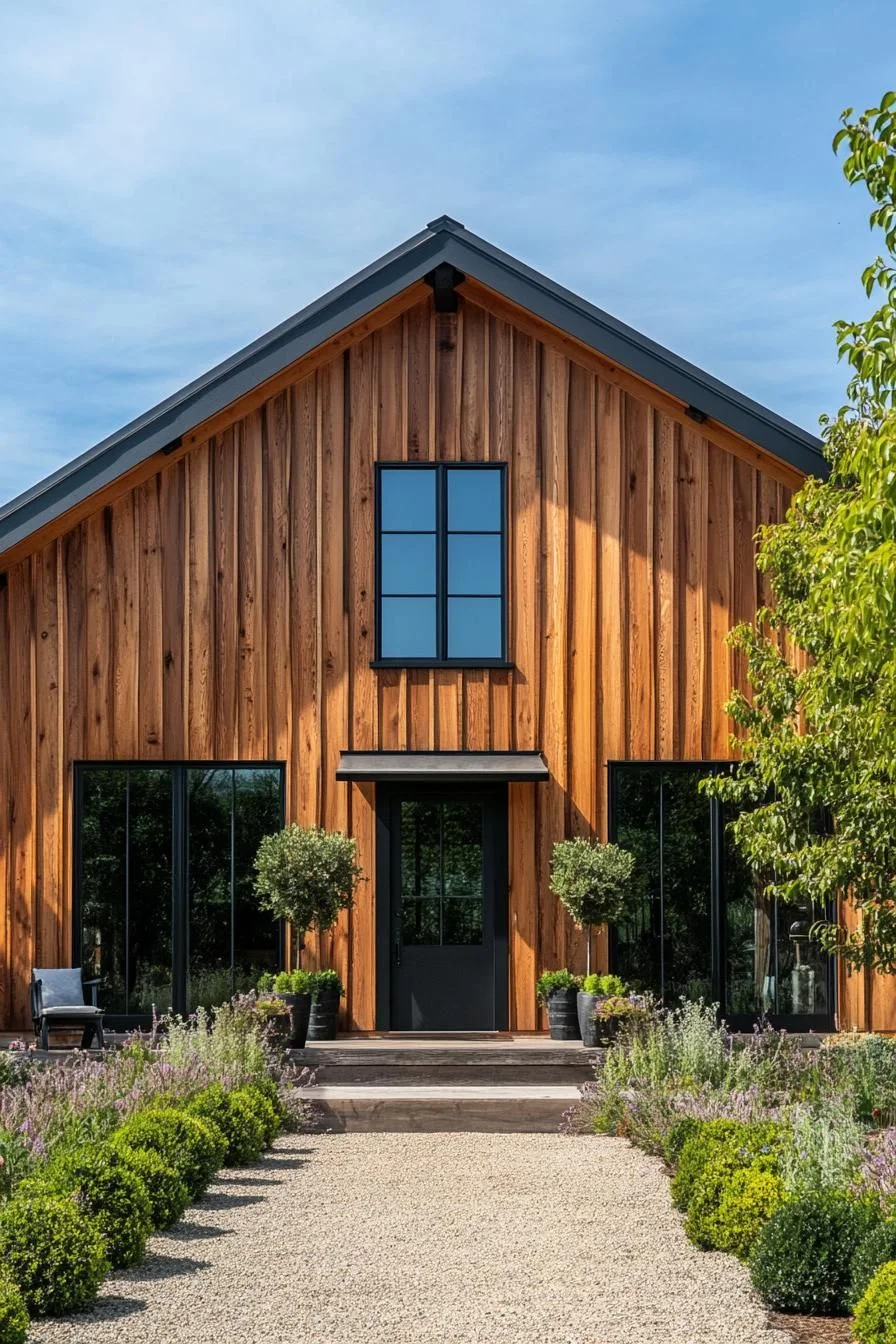 A Chic Barn-Style Home in Nature's Setting