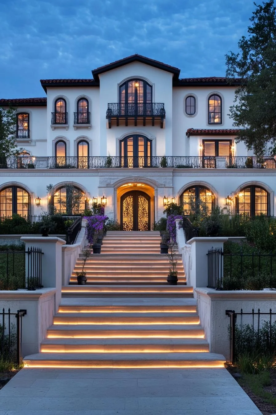 Glowing Home on a Moonlit Night