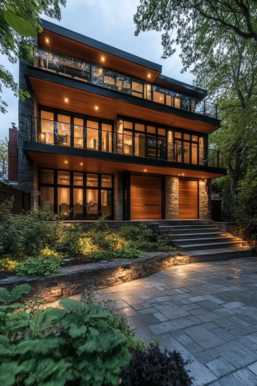 Wood-Accented Villa with Playful Design
