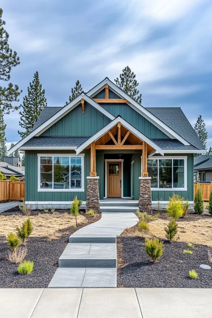 A Stylish Cottage Farmhouse with Peaked Rooflines