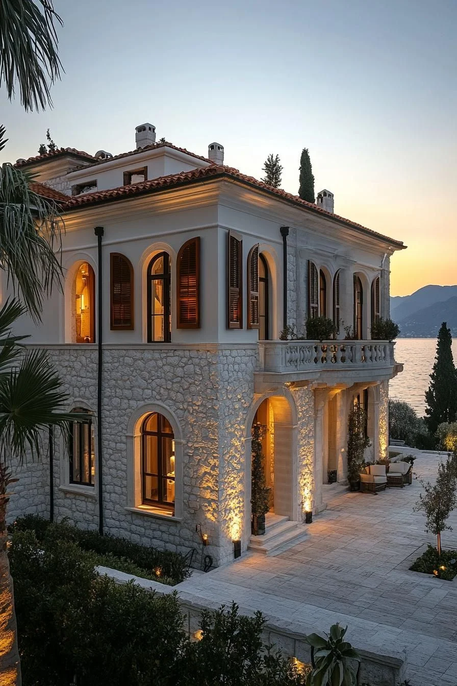 Tuscan Stone Facade Near the Coast