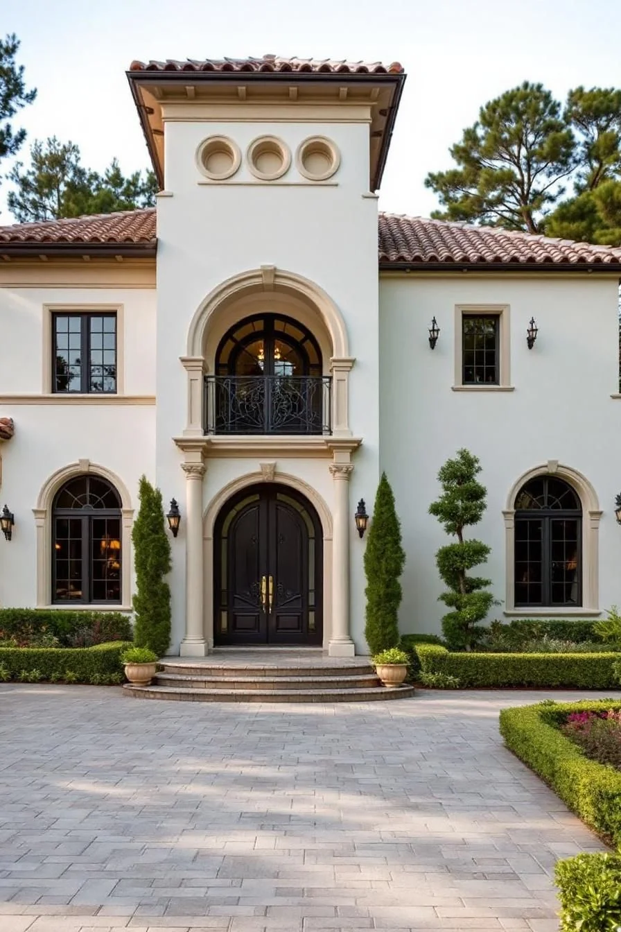 A Palatial Villa Framed by Countless Arches