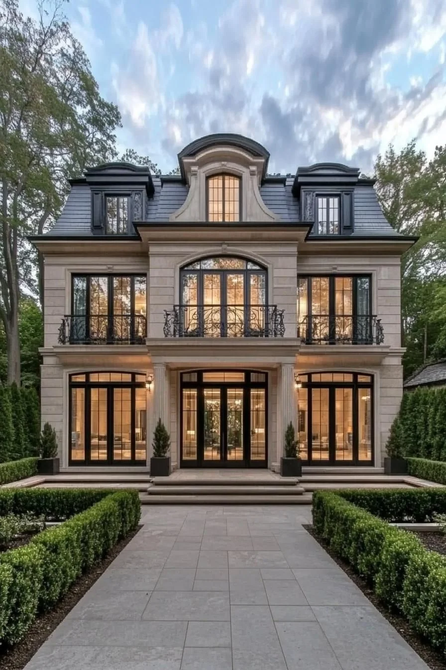 A Mansion Defined by Dramatic Windows