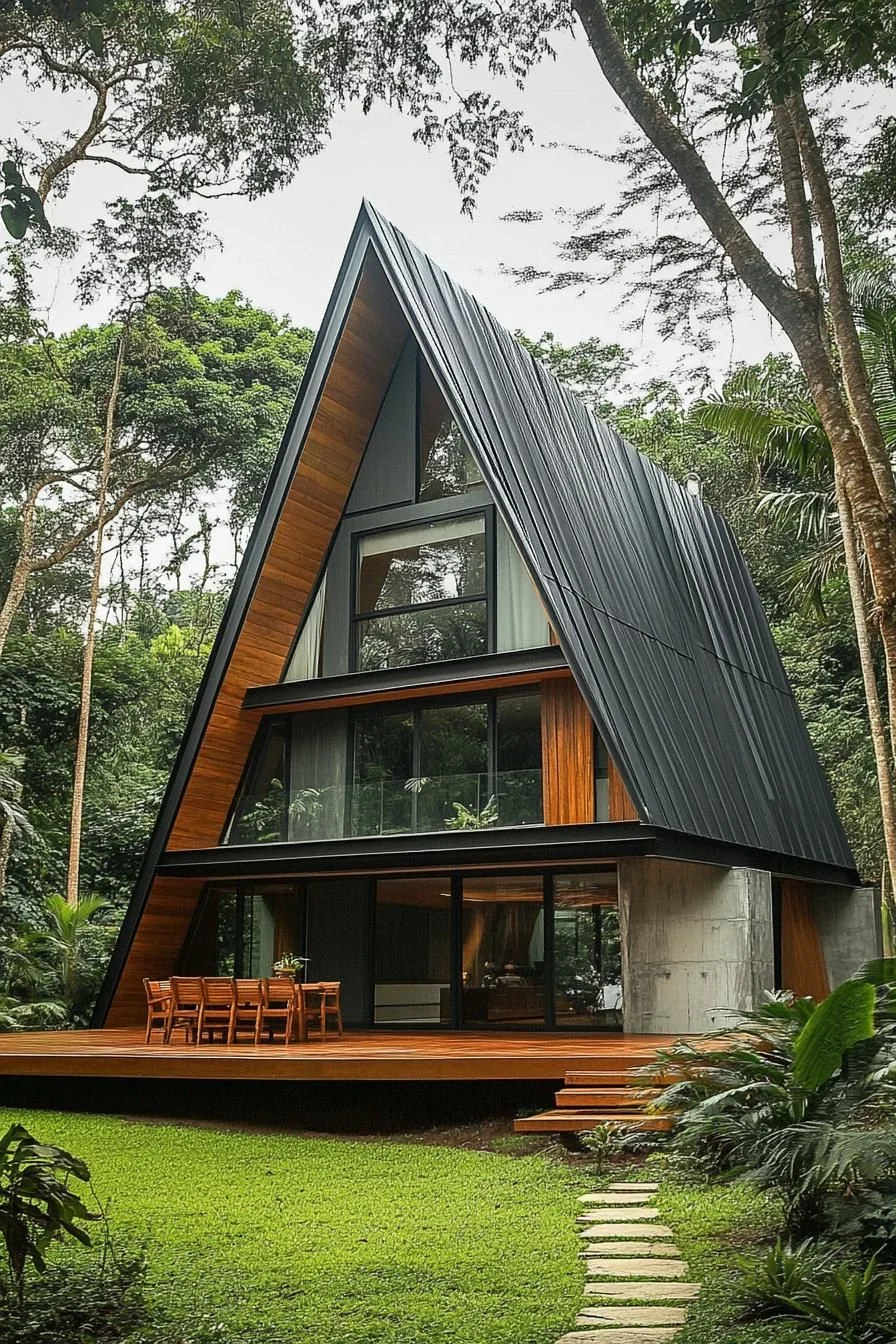 A-Frame Adventure in a Triangular Timber Hideaway