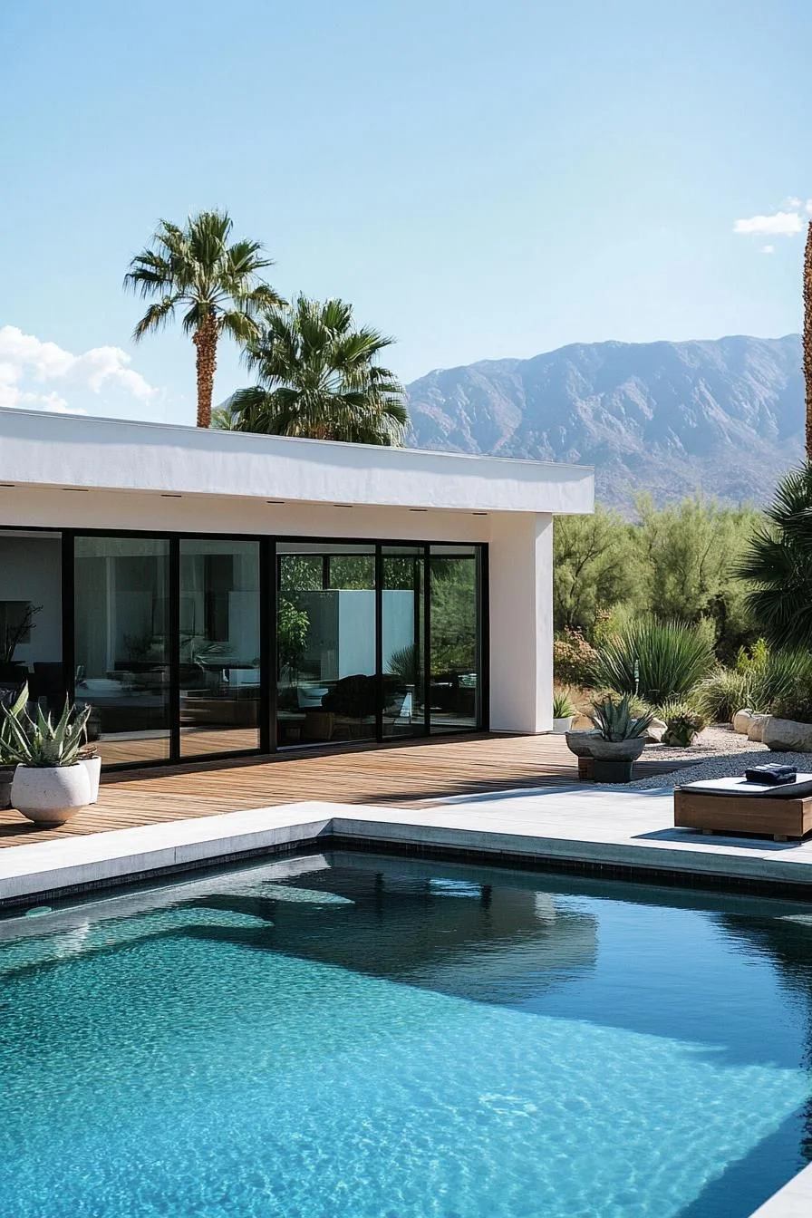 Sunny Poolside Panorama