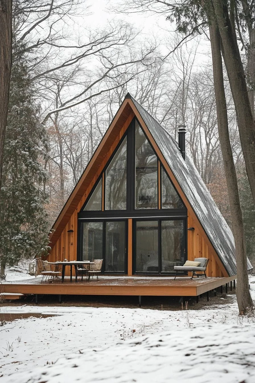 A Frosted A-Frame Fantasy Retreat