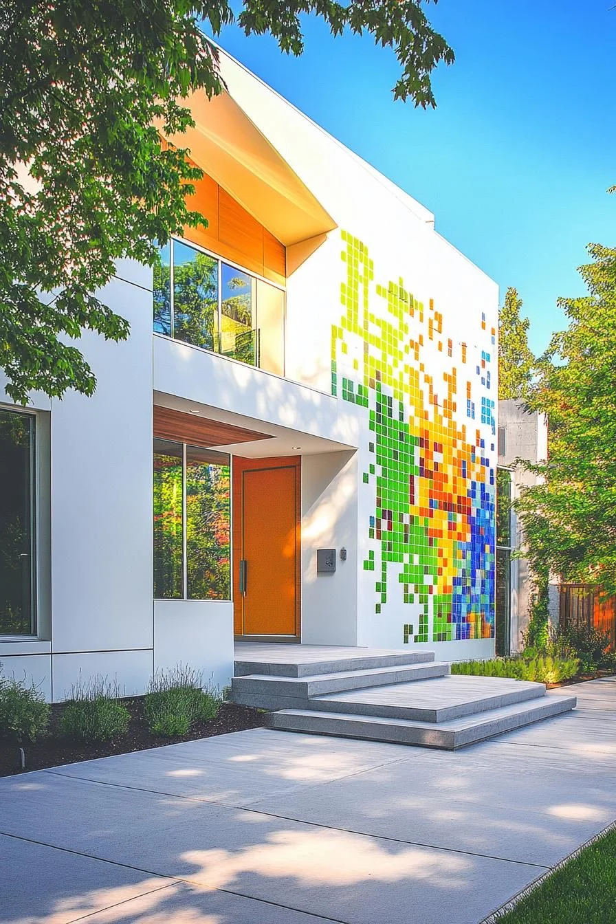Bold Tiled Facade Design Ideas