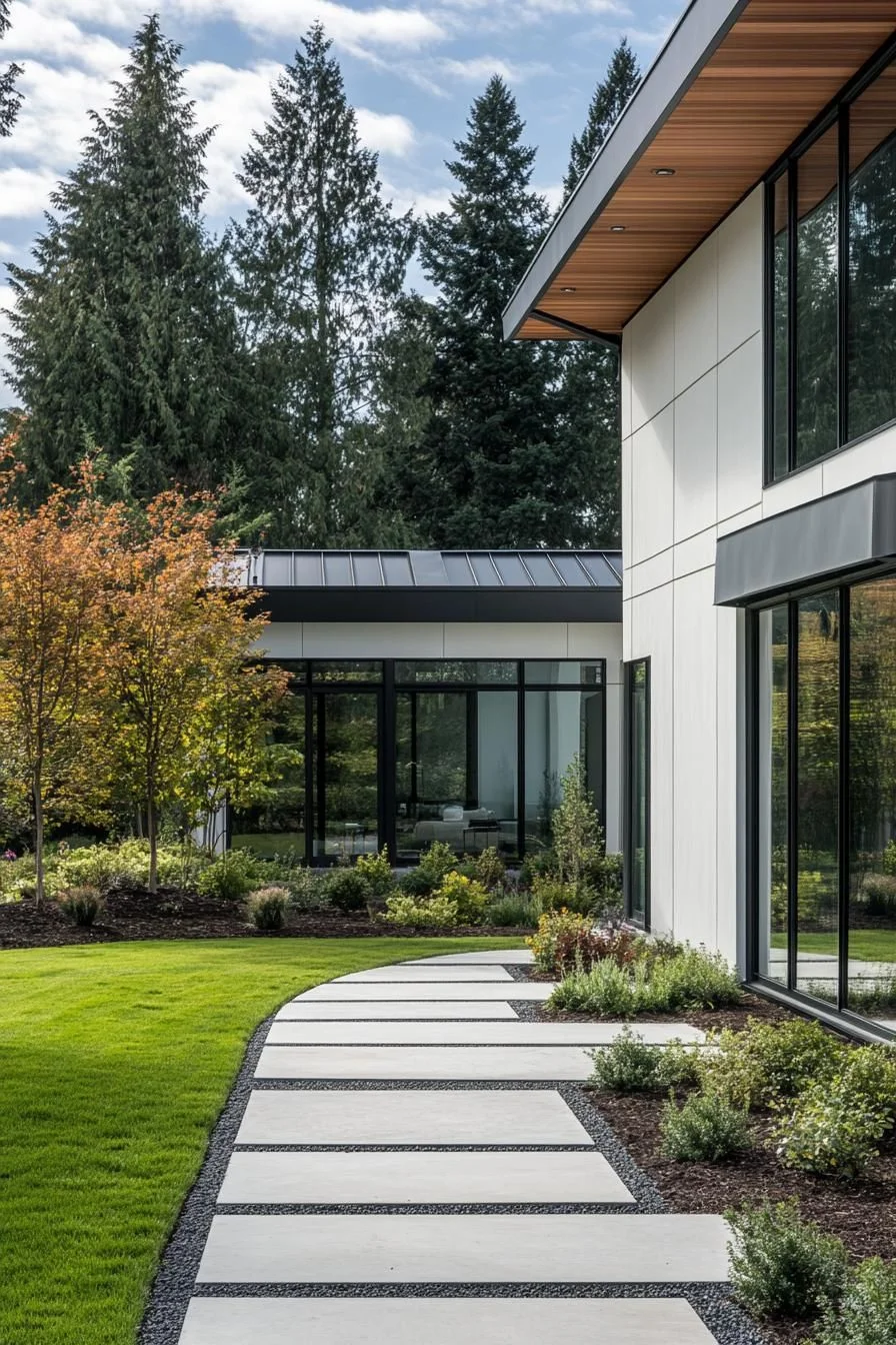 Sleek Architecture Meets Autumn Calm