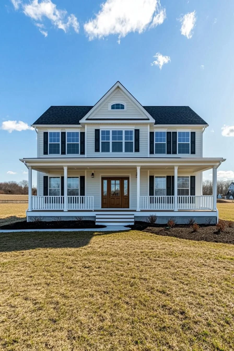 A Classic Porch Paired With Gables
