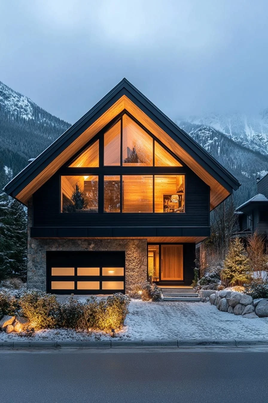 Glass-Walled Alpine Cabin