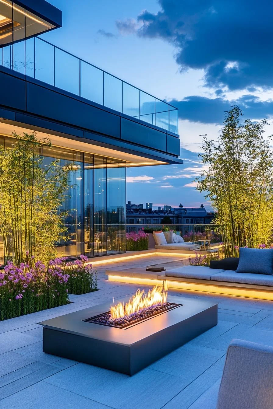 Rooftop Oasis With Modern Flair