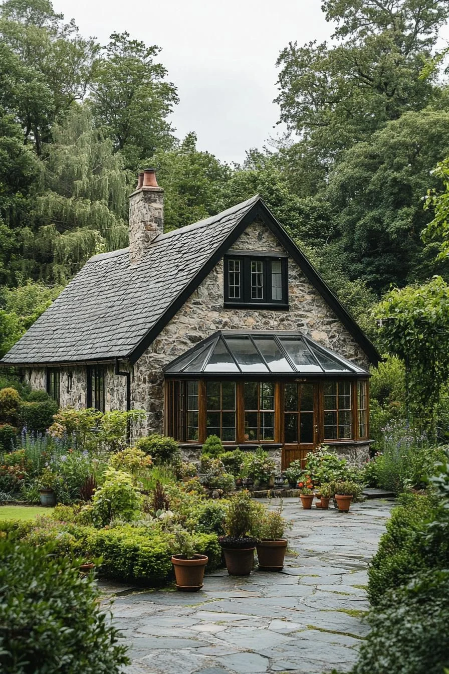 A Stone Cottage with Glass-Framed Charm