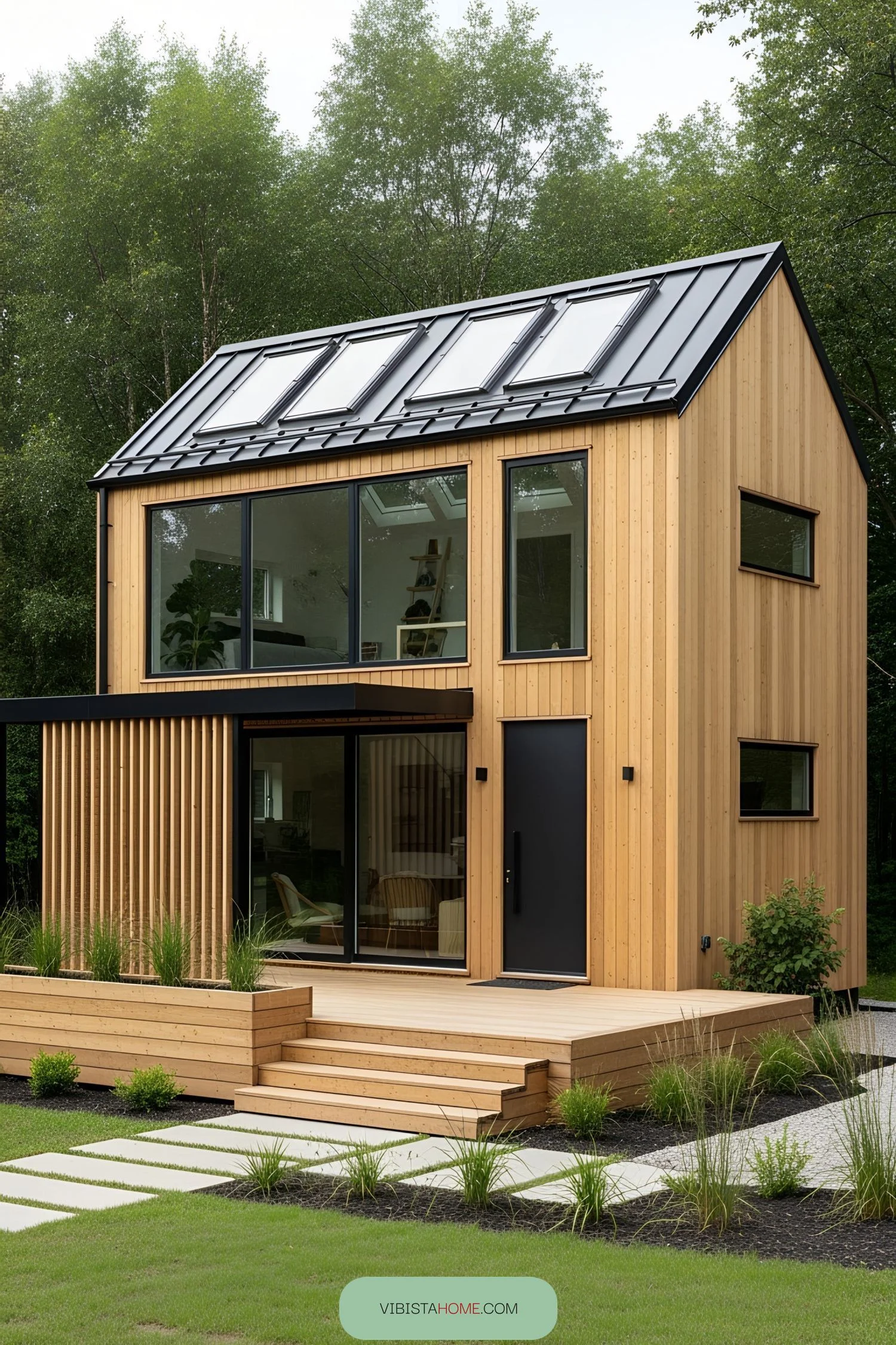 Quirky Cabin Topped with Solar Panels