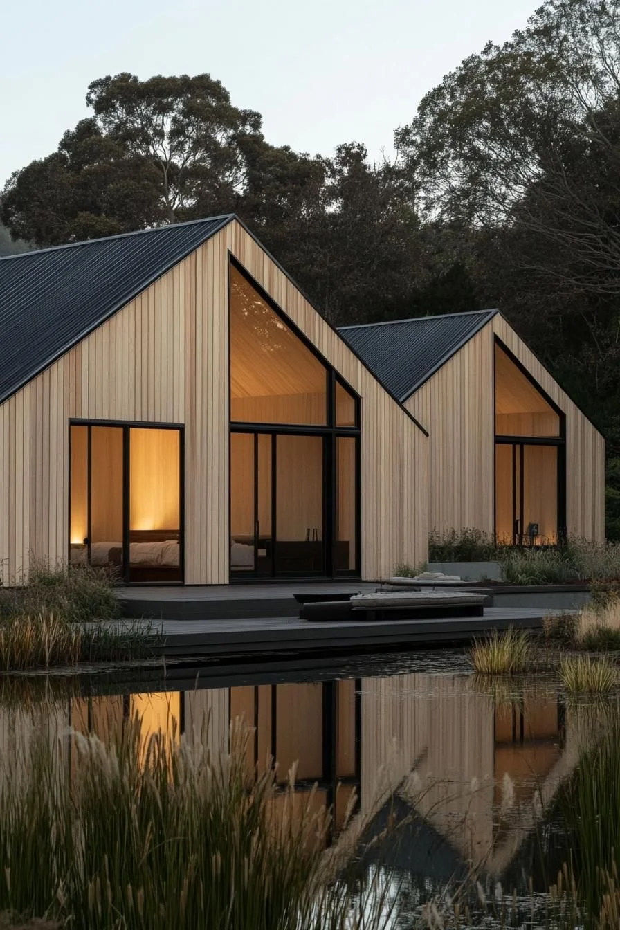 Architectural Elegance at a Pondside Farmhouse
