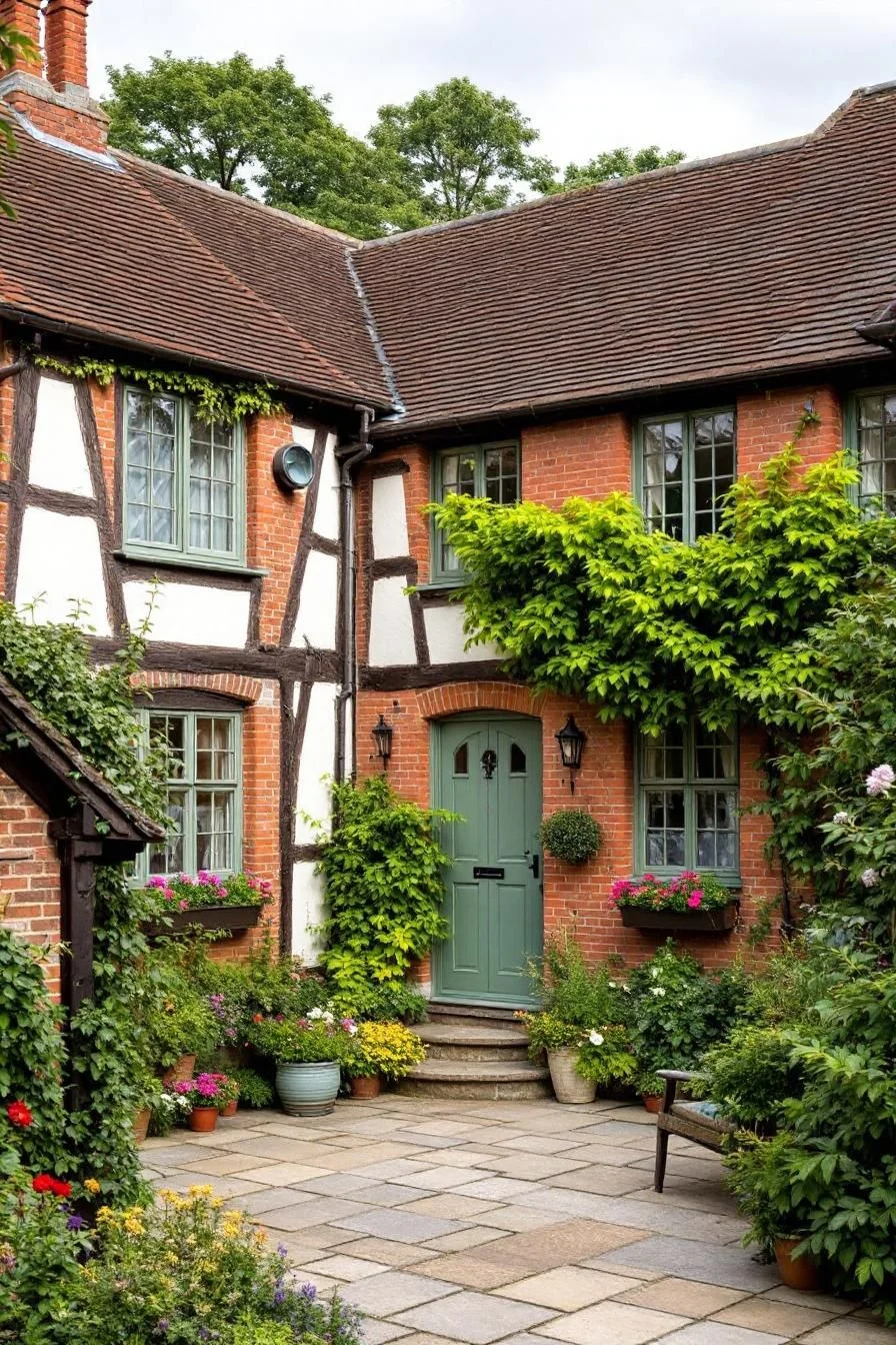 A Brick Nook Covered in Ivy
