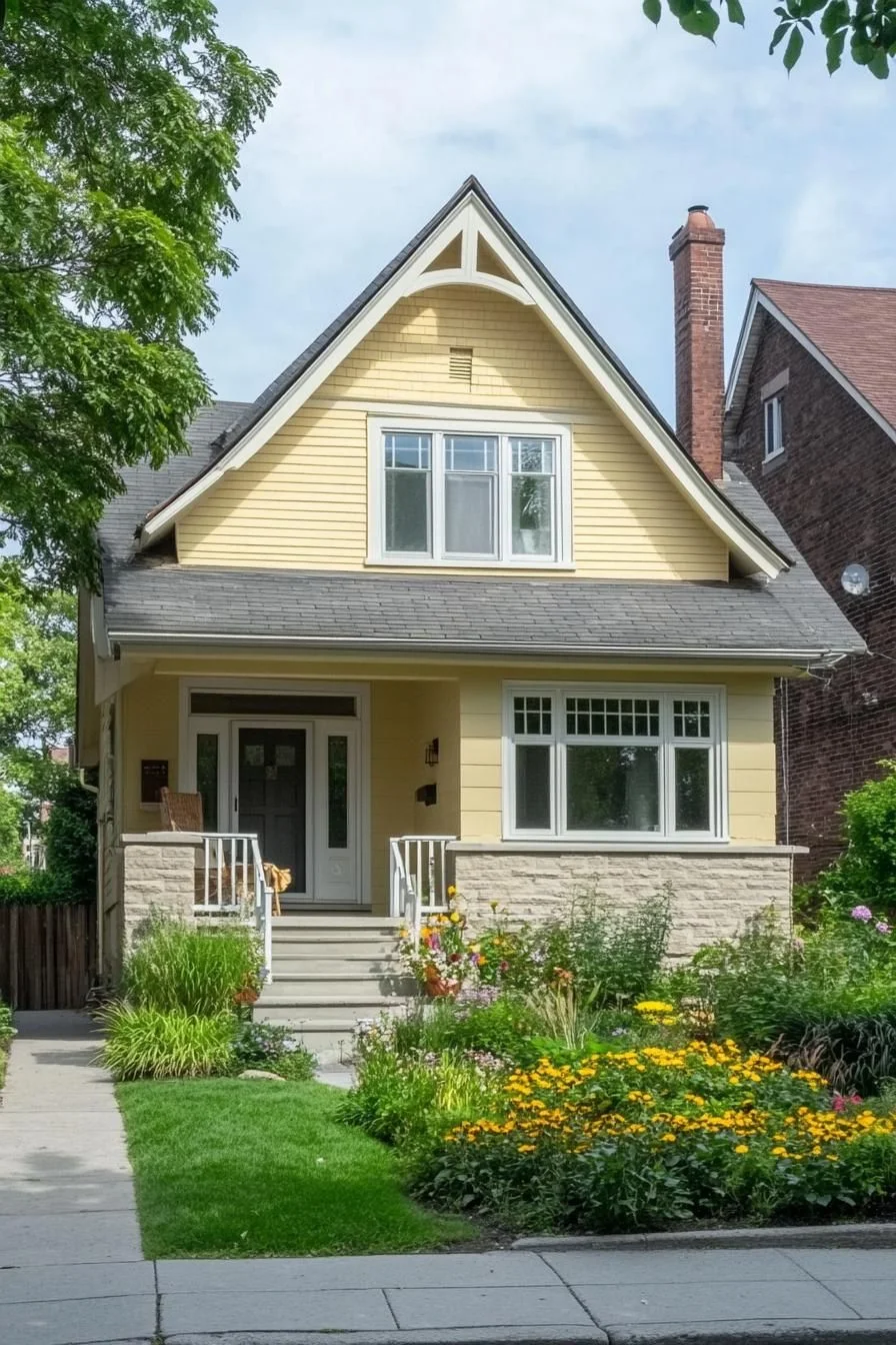 Yellow Cottage Full of Flower Power